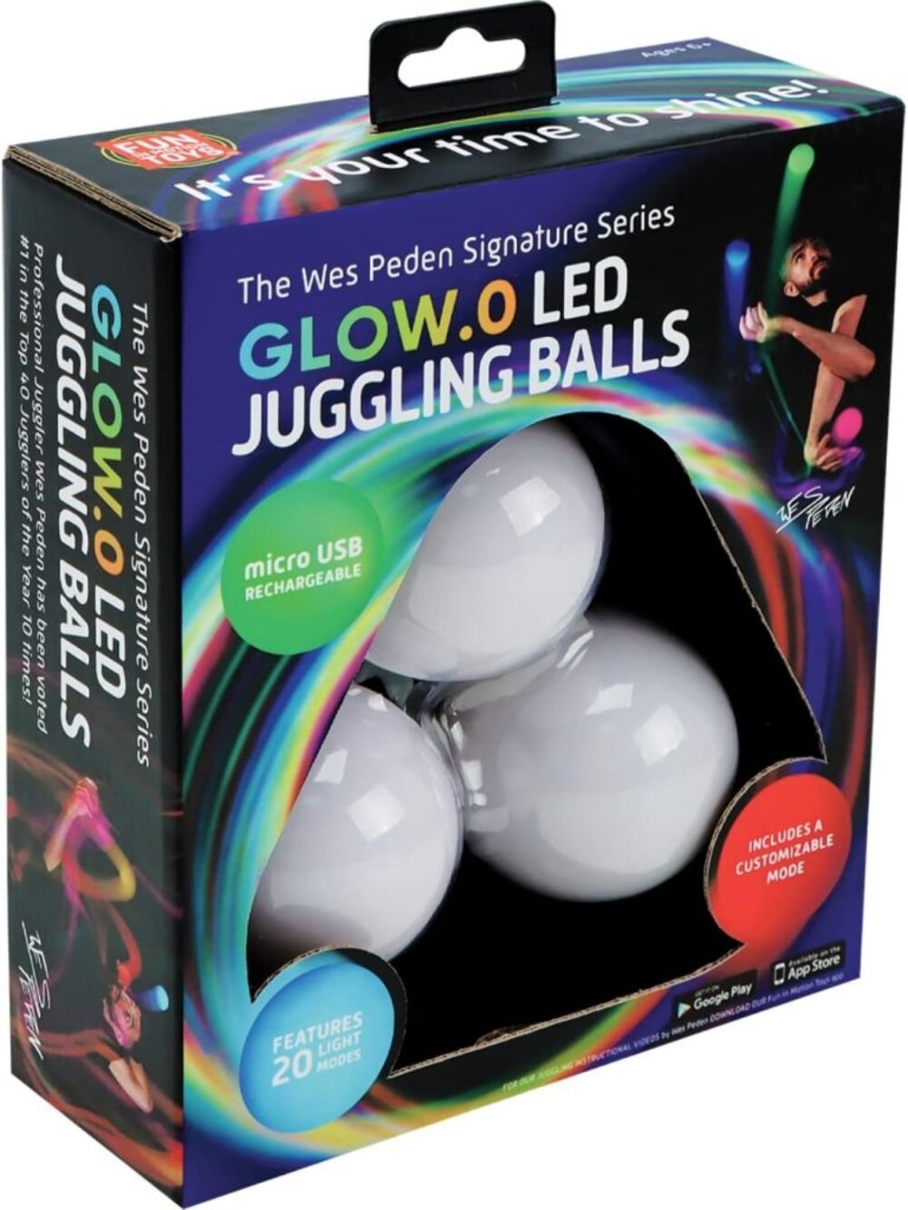 LED Juggling Glow Balls - Unique Light-Up Balls for Nighttime Performance Fun